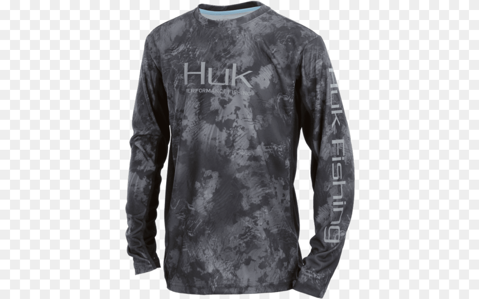 Huk Fishing Shirt Black, Clothing, Long Sleeve, Sleeve, Coat Free Png