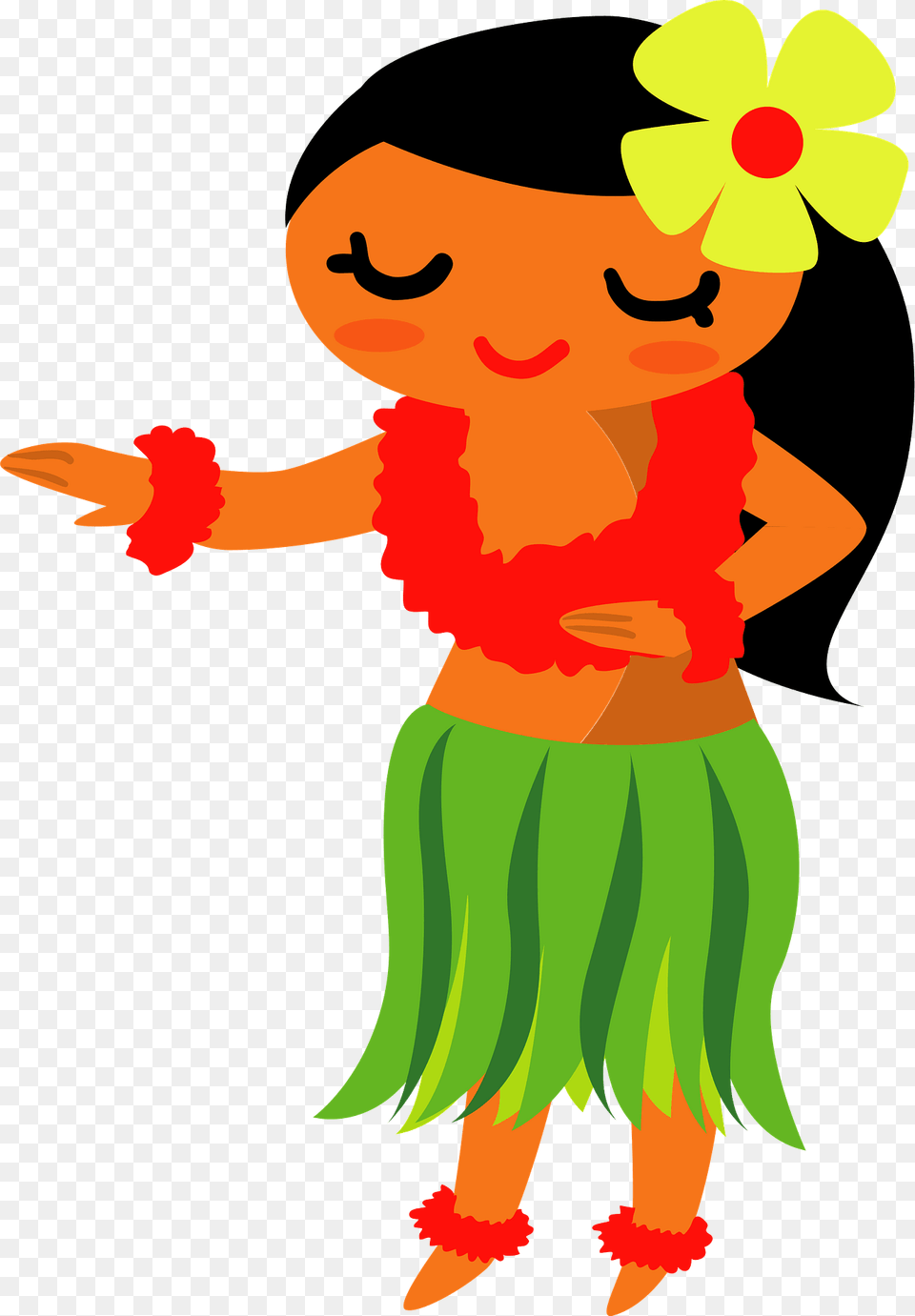 Hula Dance Girl Clipart, Baby, Person, Toy, Flower Free Png