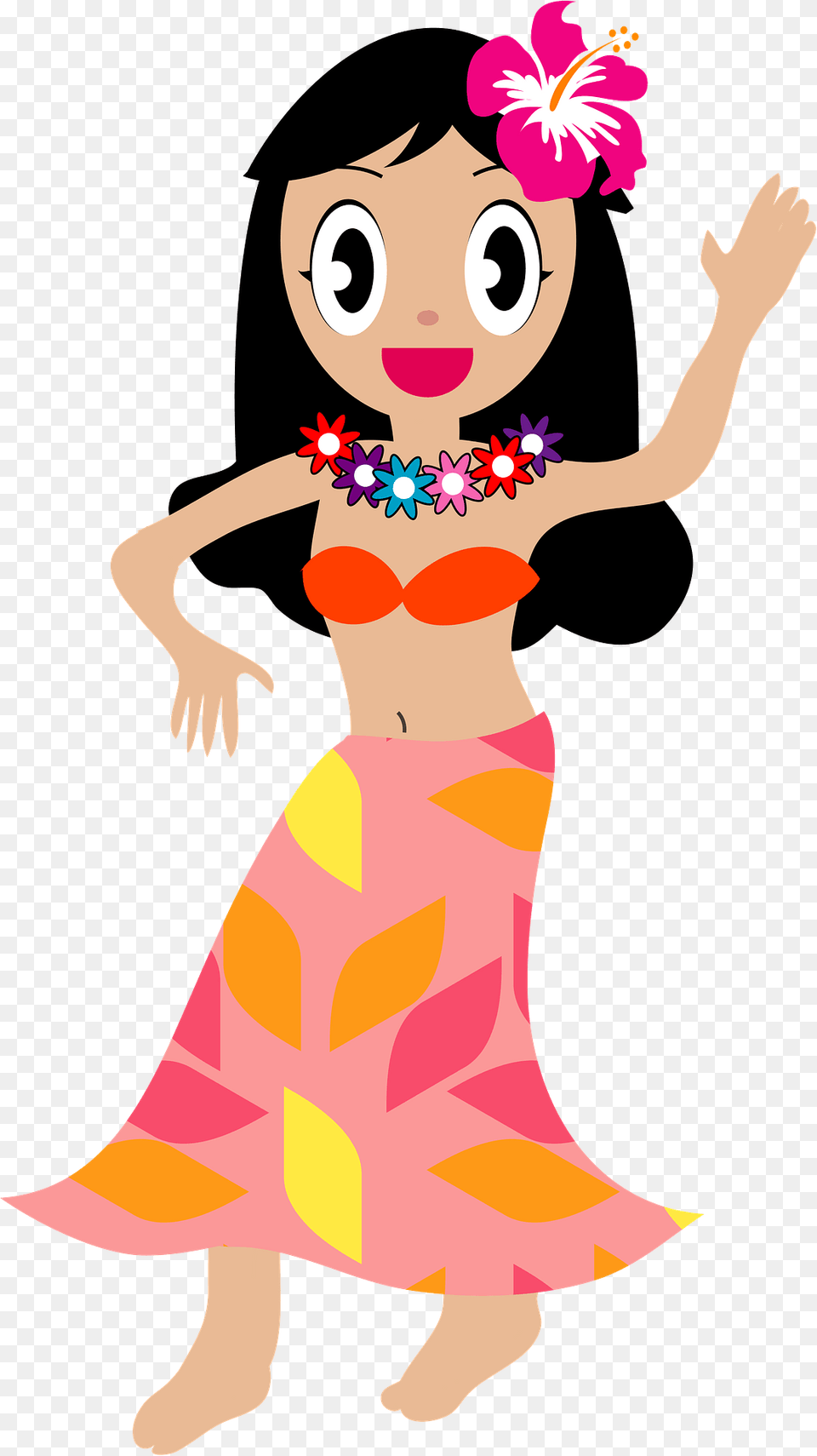 Hula Dance Girl Clipart, Baby, Person, Face, Flower Free Png