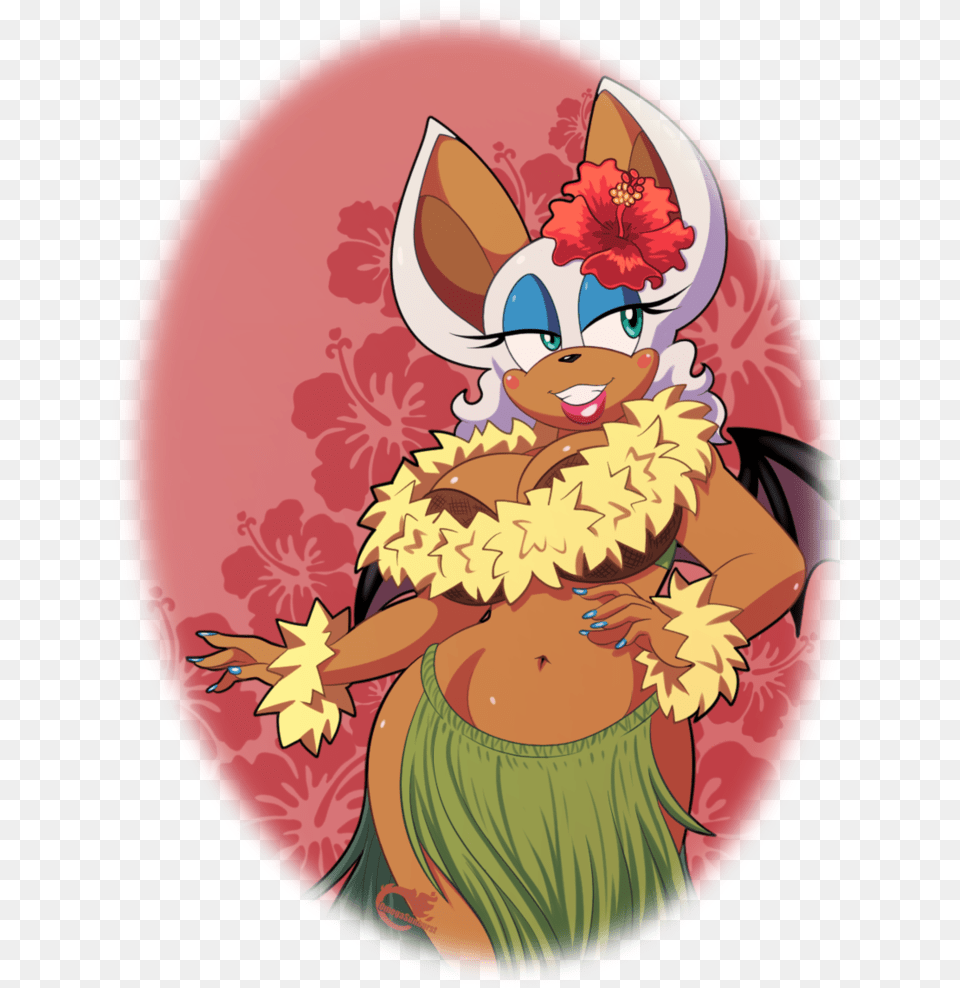 Hula Dancer Rouge Sonic Furry Pixel Art Bat, Flower, Plant, Toy, Baby Free Png