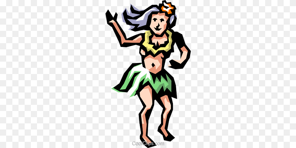 Hula Dancer Royalty Free Vector Clip Art Illustration, Clothing, Costume, Person, Baby Png Image