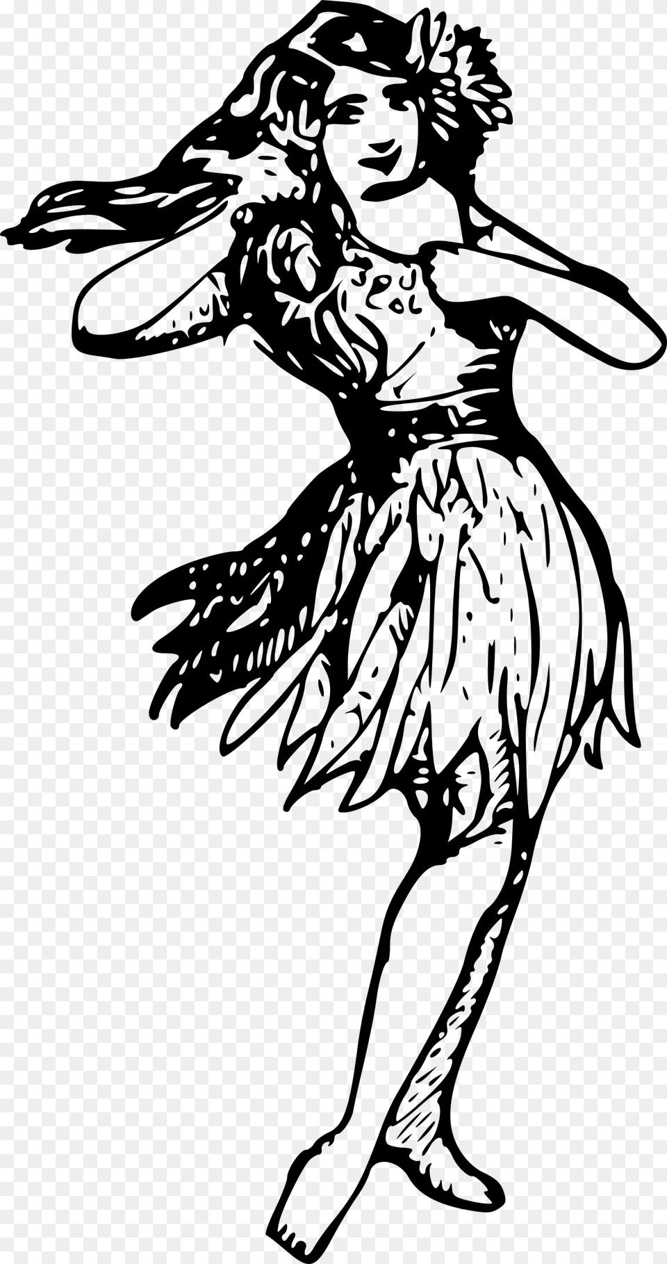 Hula Girls Dance Hawaii Clip Art Dance, Gray Free Png