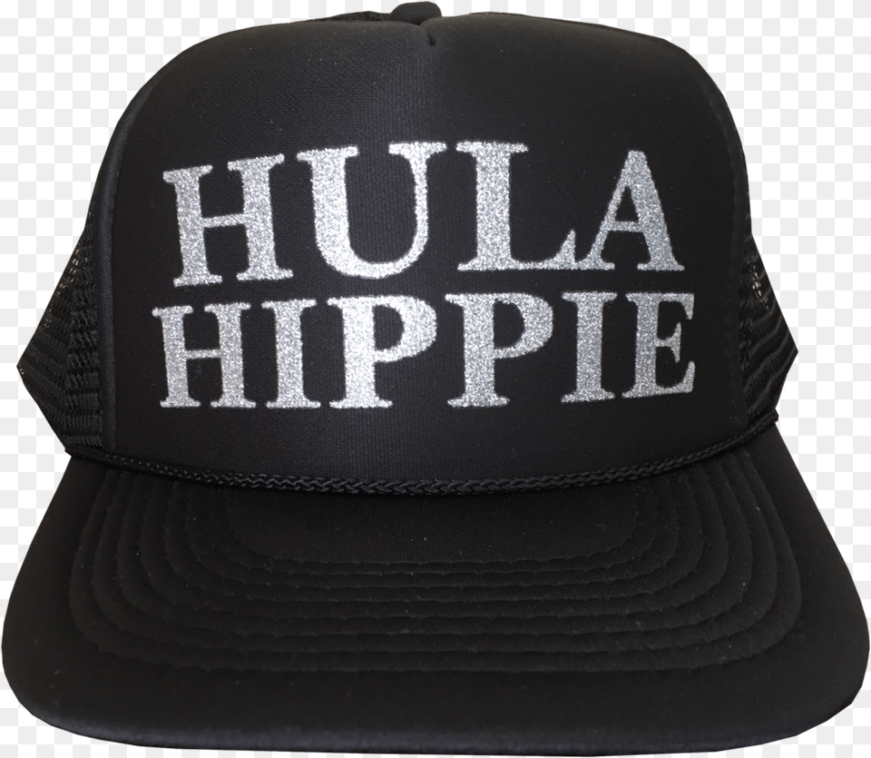 Hula Hippie Black Hat With Silver Glitter Baseball Cap, Baseball Cap, Clothing Free Png Download