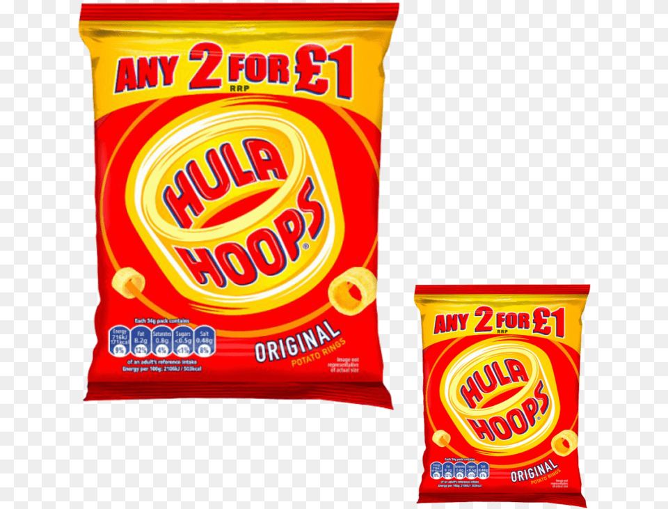Hula Hoops 34g X2 Snack, Gum, Food Free Transparent Png