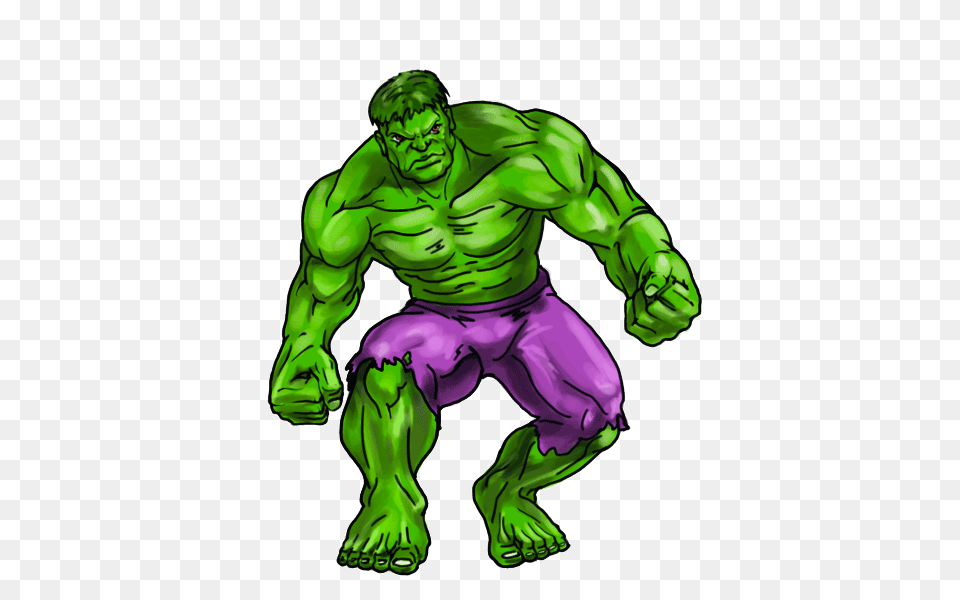 Hulk, Green, Adult, Male, Man Png Image