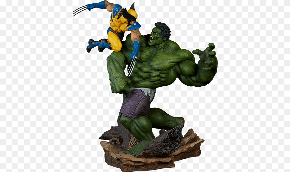 Hulk And Wolverine Statue Maquette Wolverine Vs Hulk Statue, Figurine, Baby, Person, Animal Png Image