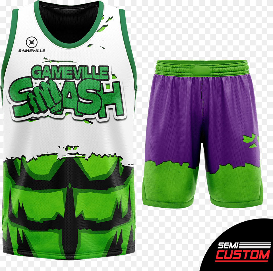 Hulk Basketball Jersey Design, Clothing, Shorts Png