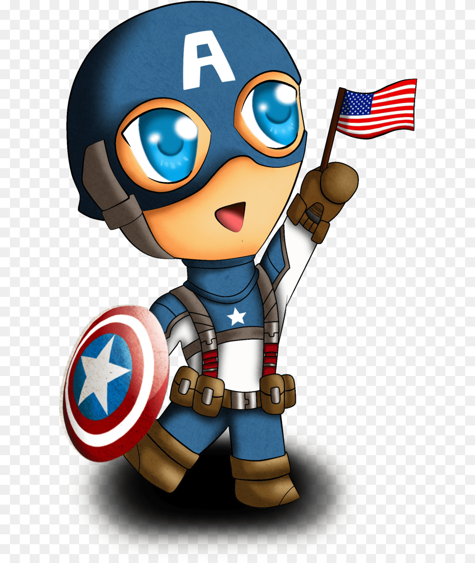 Hulk Clipart Captain America Chibi Captain America Cartoon, Baby, Person Free Png