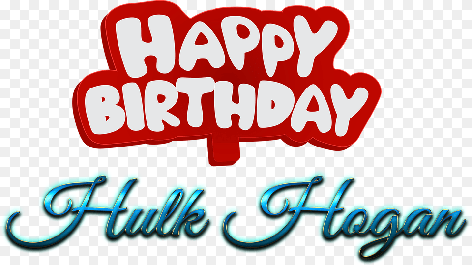 Hulk Hogan Happy Birthday Name Logo Calligraphy, Text Png