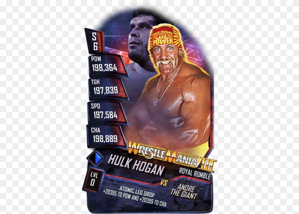 Hulk Hogan Hollywood Wwe Supercard Season 1 Debut Aligator Music Is My Language, Advertisement, Poster, Adult, Male Free Transparent Png