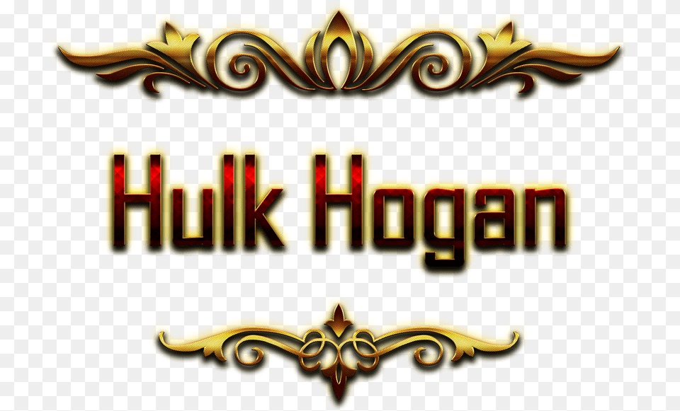 Hulk Hogan Name Logo Bokeh, Emblem, Symbol, Dynamite, Weapon Png Image