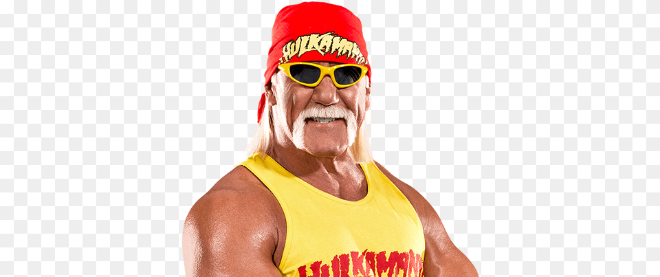 Hulk Hogan Official Merchandise Hulk Hogan Wwe Crown Jewel, Accessories, Adult, Sunglasses, Person Png