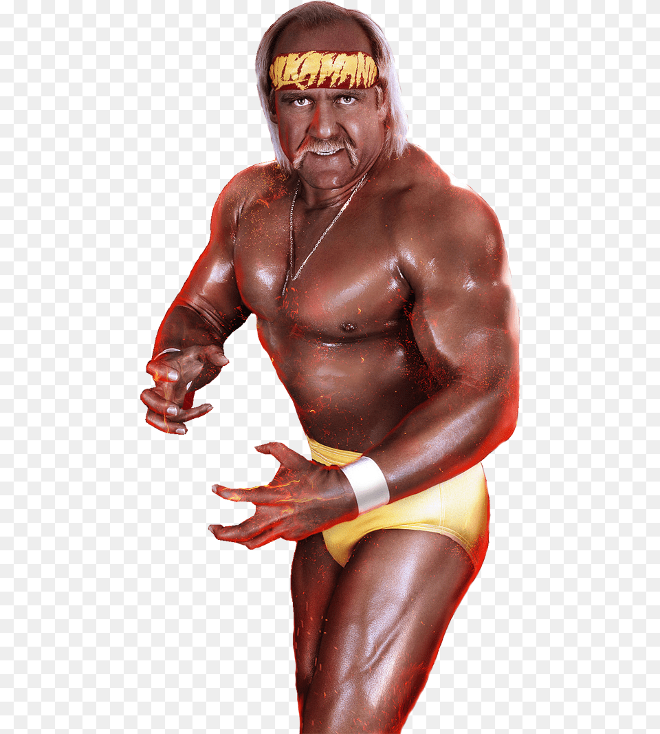 Hulk Hogan Transparent Background Hulk Hogan Wwe, Finger, Adult, Person, Body Part Png Image