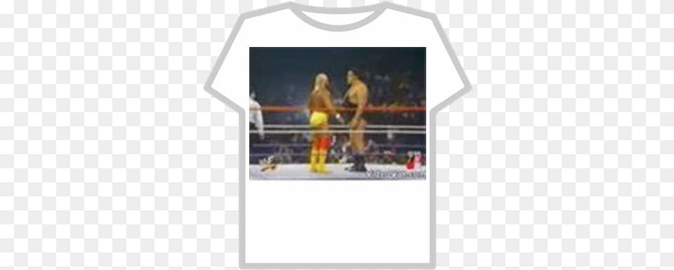 Hulk Hogan Vs Andre The Giant T Shirt Roblox Hogan Vs Andre The Giant, Adult, Female, Person, Woman Free Png