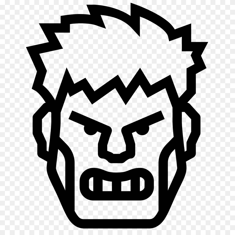 Hulk Icon, Gray Png