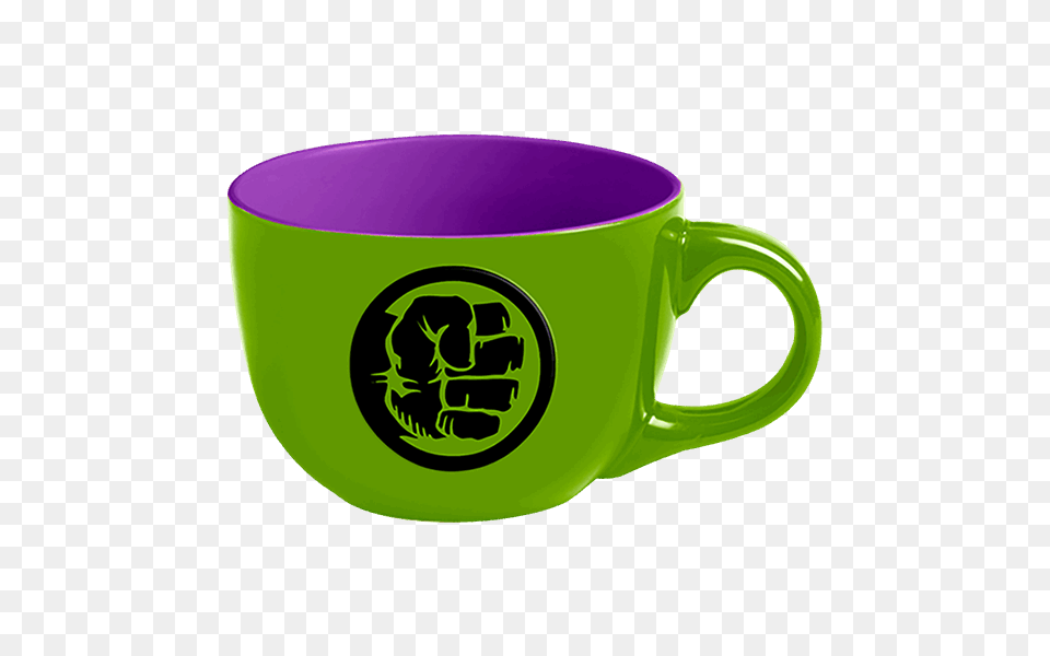 Hulk Logo Mug, Cup, Beverage, Coffee, Coffee Cup Free Png