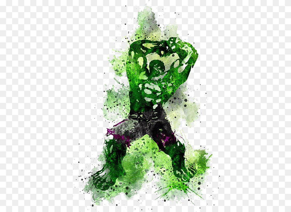 Hulk Print, Green, Purple, Art, Collage Free Transparent Png