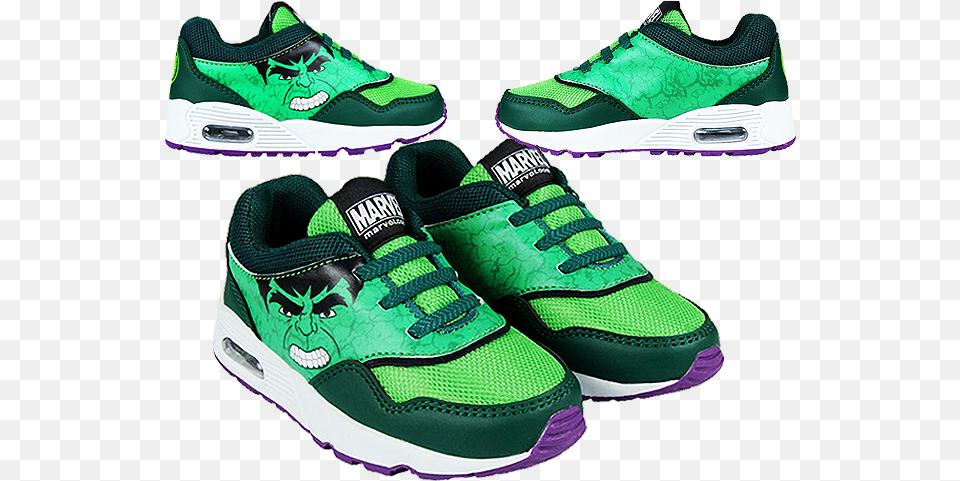 Hulk Shoes Air Version For Children Zapatillas Hulk, Clothing, Footwear, Shoe, Sneaker Png Image