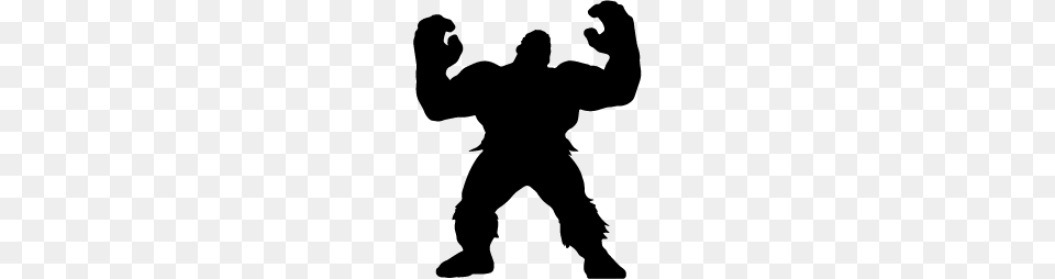 Hulk Silhouette Silhouette Of Hulk, Adult, Male, Man, Person Png Image