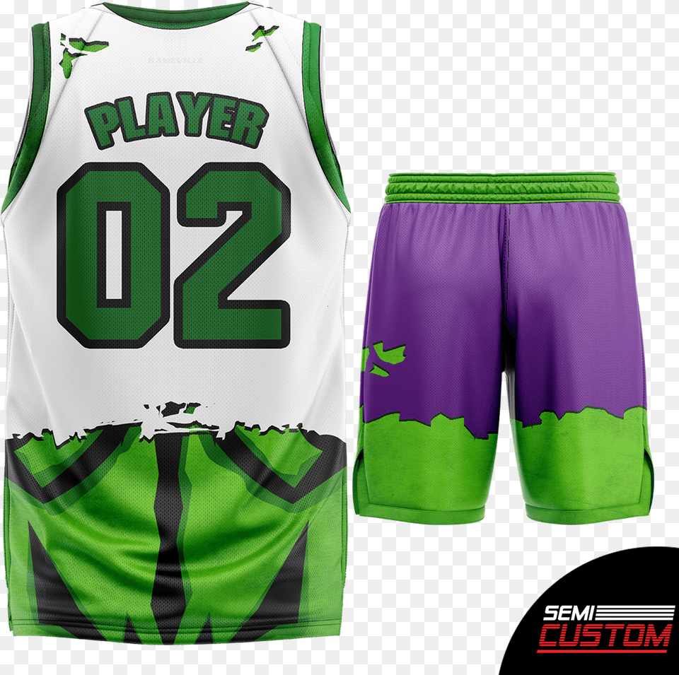 Hulk Smashu201d Basketball Jersey U2013 Gameville Sportswear Board Short, Clothing, Shirt, Shorts Free Transparent Png