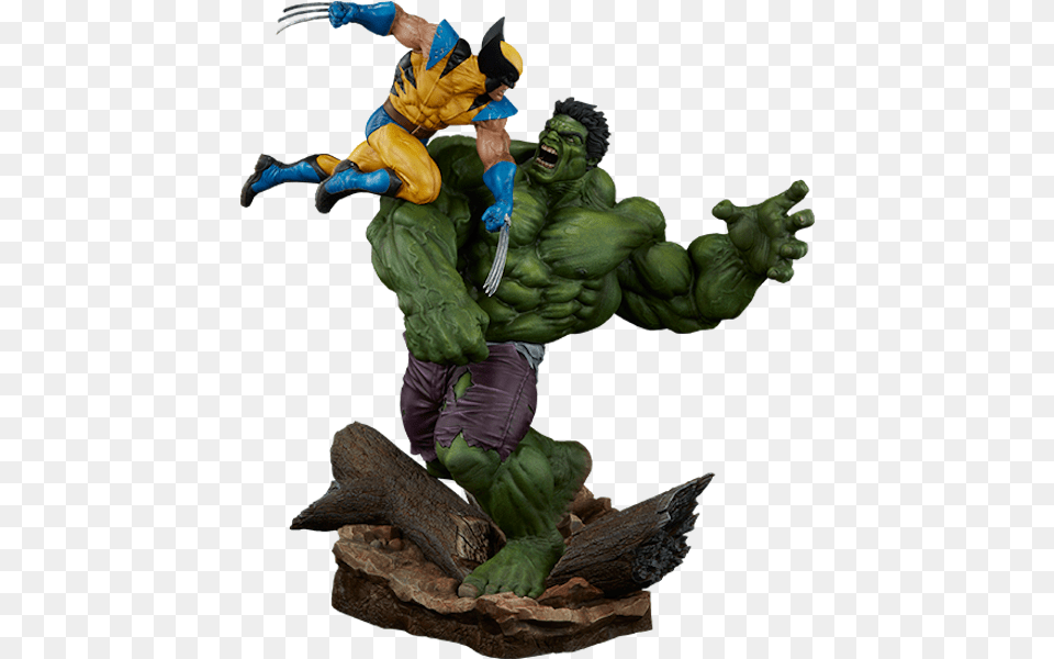 Hulk Vs Wolverine Maquette Statue By Sideshow Collectibles Action Figure Wolverine Vs Hulk, Figurine, Person, Adult, Male Free Png