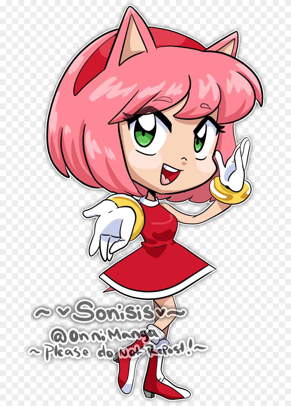 Human Amy Rose By Sonisis Amy Human, Book, Comics, Publication, Face Png Image
