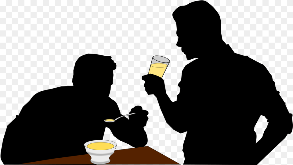 Human Behavior Silhouette Alcohol Drinking, Cutlery, Spoon, Cup, Fork Free Transparent Png