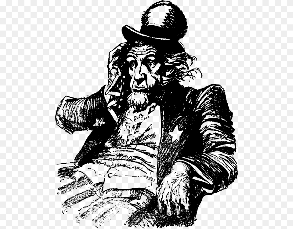 Human Behaviorartmonochrome Photography Uncle Sam Tired, Gray Free Png