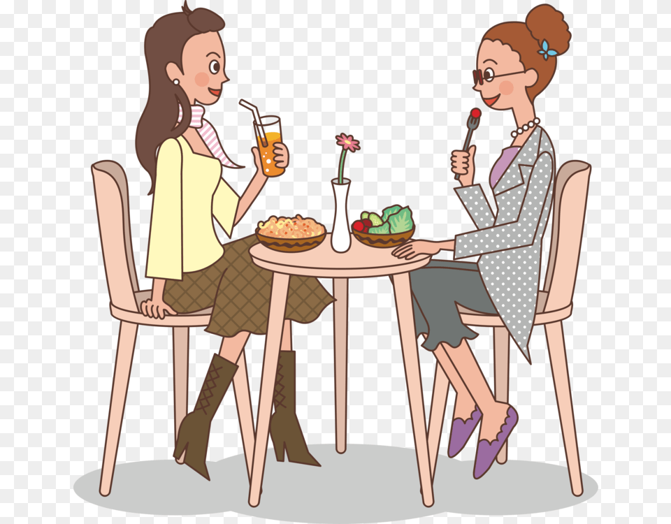 Human Behaviorgirlsitting Ladies Who Lunch, Meal, Food, Furniture, Table Png