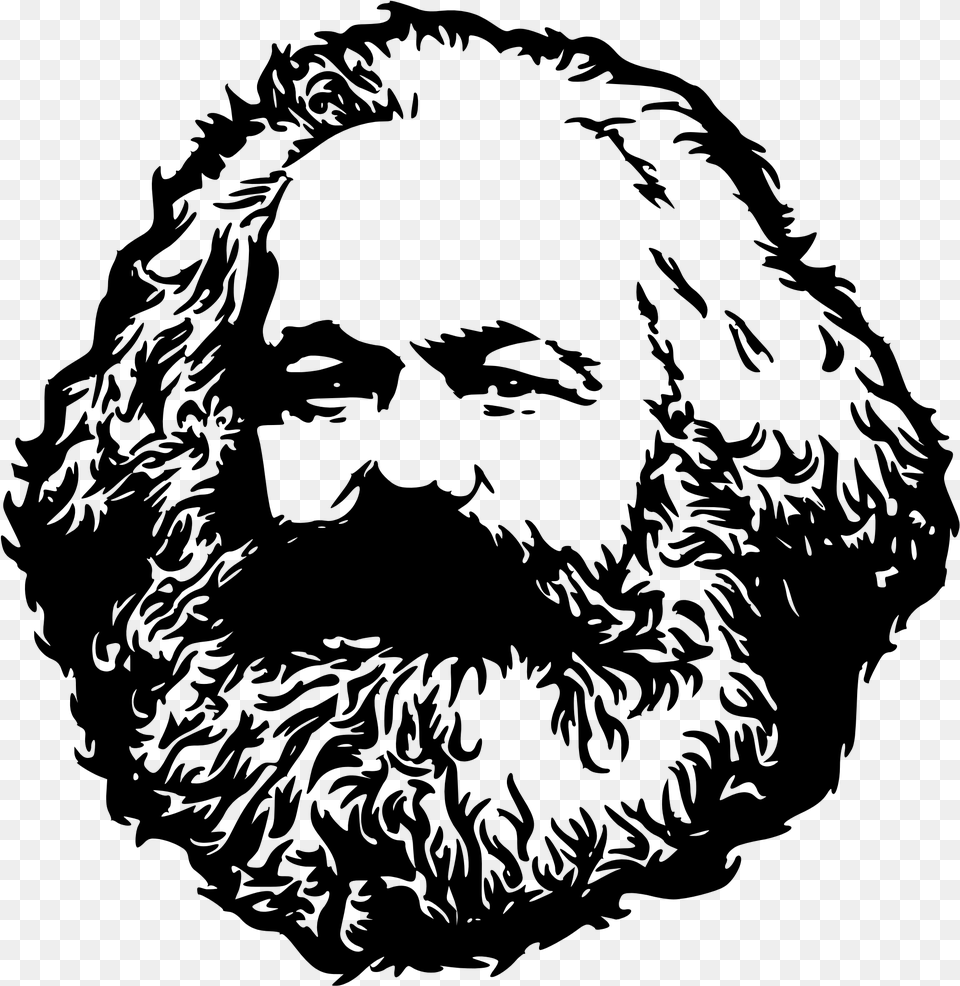 Human Behaviorheadart Karl Marx Beard, Gray Free Png Download