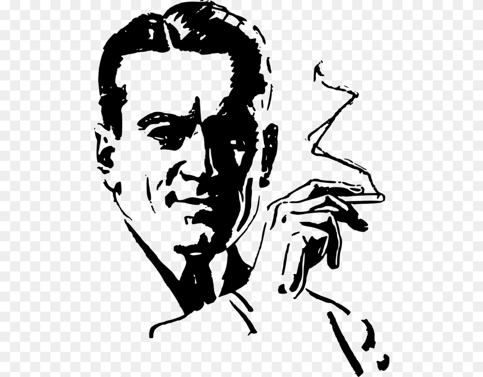 Human Behaviorheadsilhouette Guy Smoking Weed, Gray Free Transparent Png