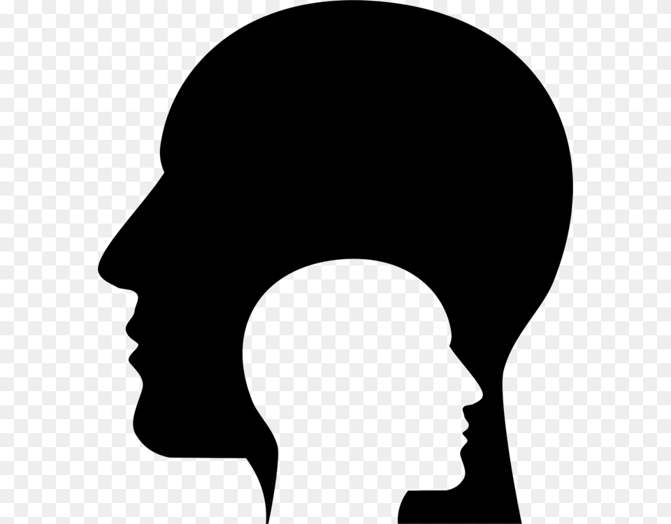 Human Behaviorheadsilhouette Inner Voice, Gray Png Image
