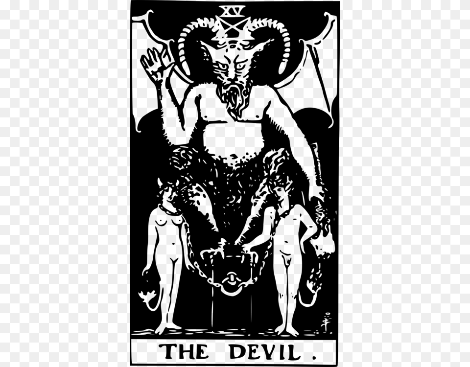 Human Behaviormonochrome Photographyart Devil Tarot Card Tattoo, Gray Free Png