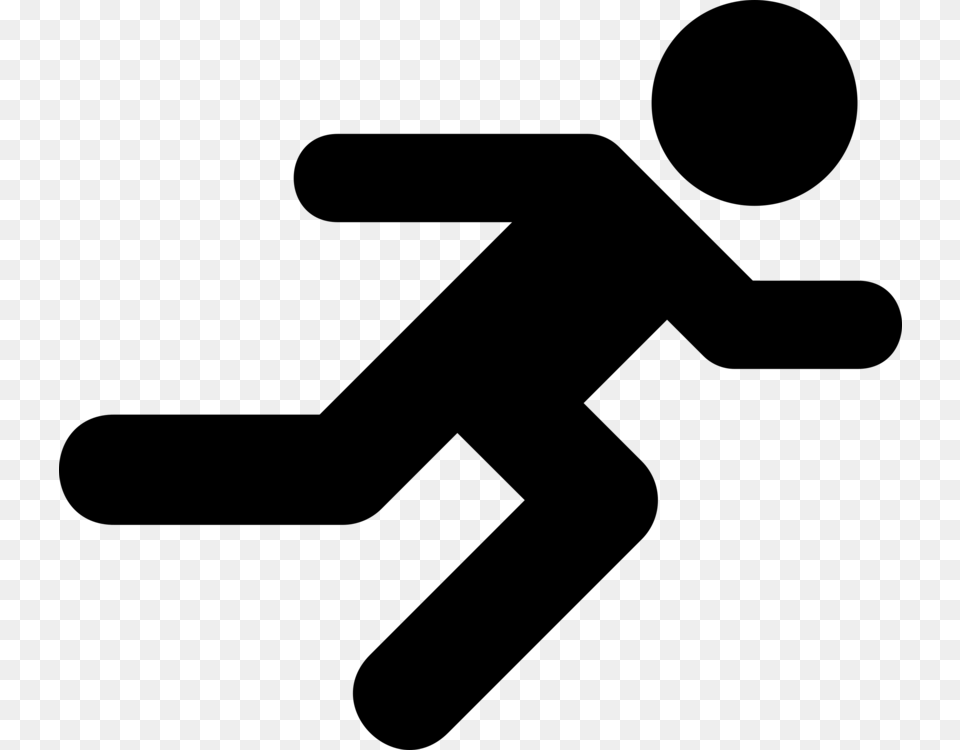 Human Behaviorsilhouettearea Running Man Symbol, Gray Png Image