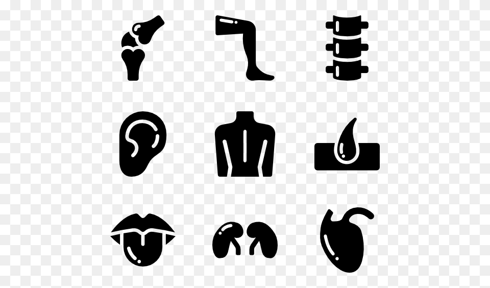 Human Body Icons, Gray Free Transparent Png