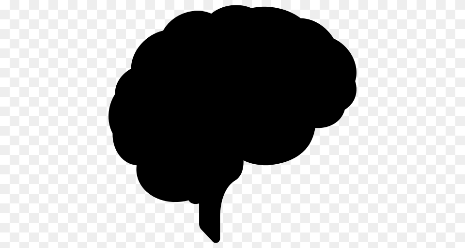 Human Brain Icon, Gray Free Png