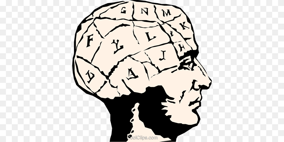 Human Brain Royalty Vector Clip Art Illustration, Person, Chart, Plot, Face Free Transparent Png