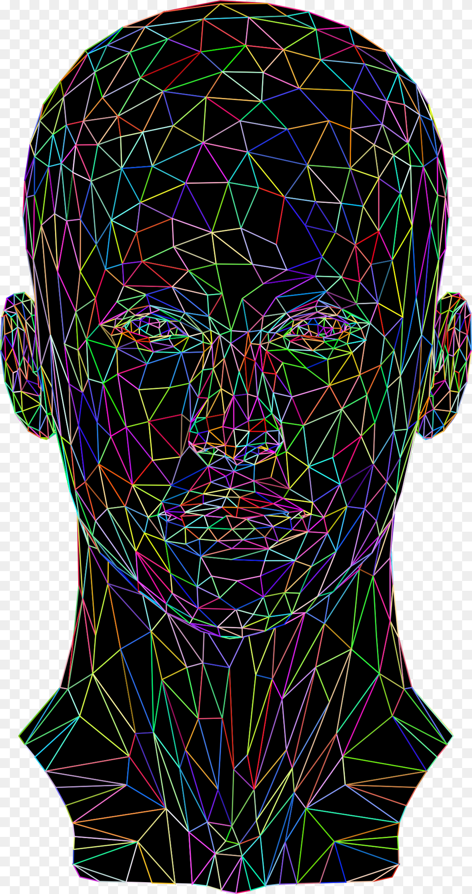 Human Clipart 3d Human Female Face Wireframe Front, Pattern, Art, Machine, Wheel Free Png Download