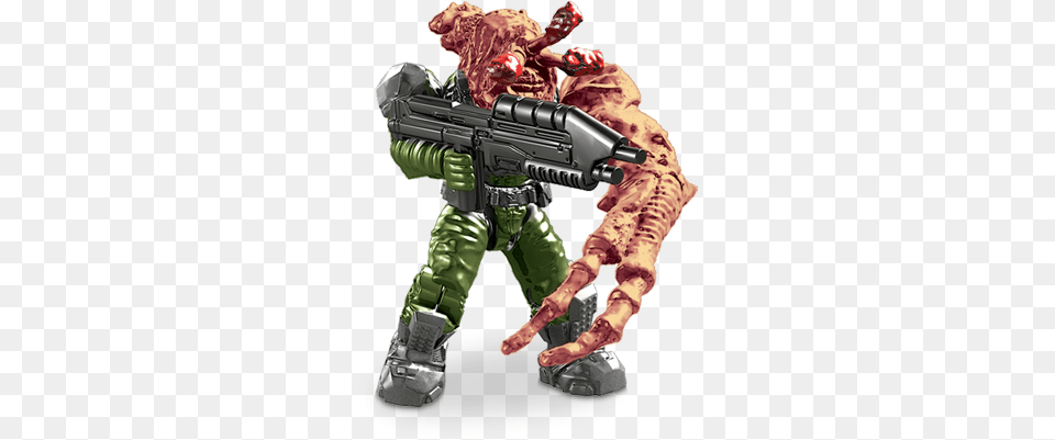 Human Combat Form Mega Construx Halo Flood, Electronics, Firearm, Hardware, Weapon Free Png Download