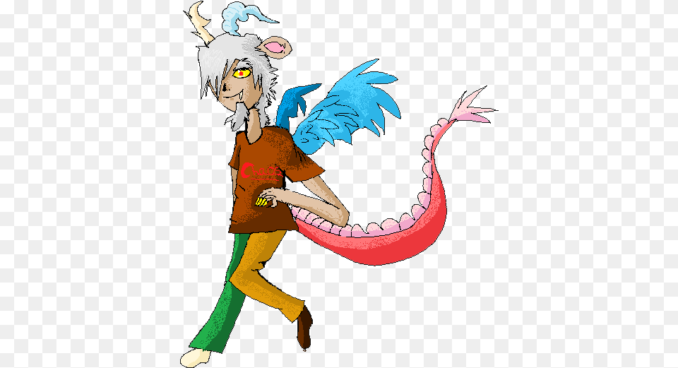 Human Discord Mlp Discord Ms Paint 774x570 Clipart Dragon, Book, Comics, Publication, Person Png Image