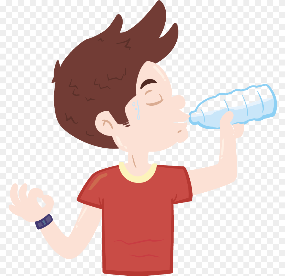 Human Drinking 4 Image Transparent Drinking Water Cartoon, Baby, Person, Bottle, Face Free Png