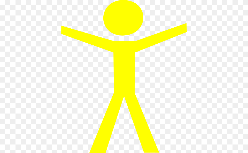 Human Figure Hands Open Yellow Clip Art, Cross, Symbol, Sign Free Png Download