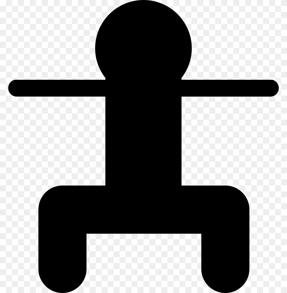 Human Figure In A Squatting Position Icon, Silhouette, Cross, Symbol Free Transparent Png