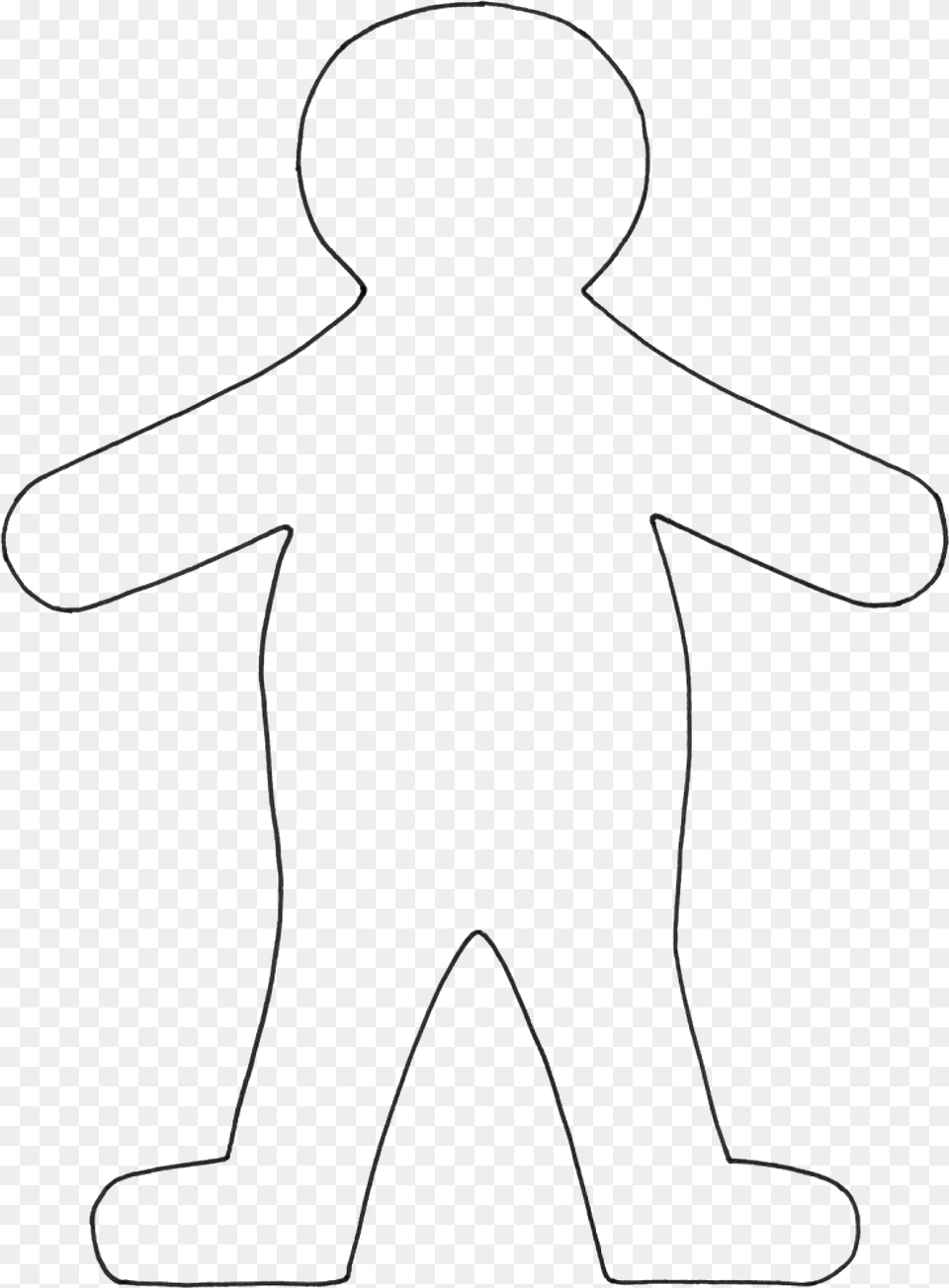 Human Figure Template Printable Line Art, Silhouette, Bow, Weapon Free Png Download