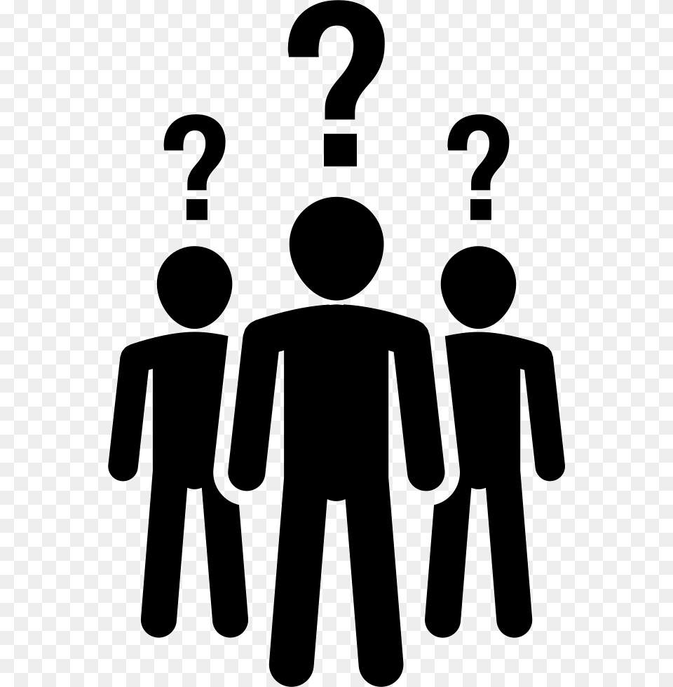 Human Group With Questions And Doubts Comments Palanok Castle, Silhouette, Stencil, Symbol, Person Free Png