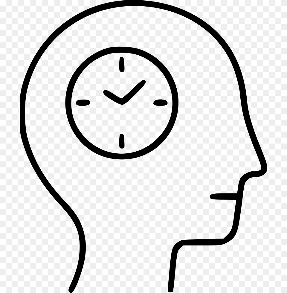 Human Head Clock Plan Timeplan Schedule Timetable Comments Simple Clock Clipart, Stencil, Analog Clock Free Png Download