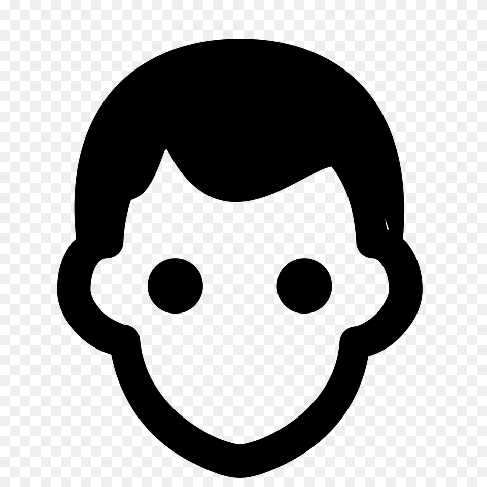 Human Head Icon, Gray Free Png