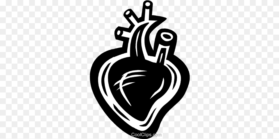 Human Heart Royalty Vector Clip Art Illustration Illustration, Stencil Png Image
