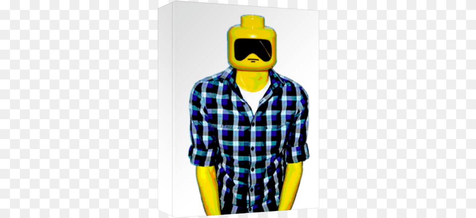 Human Lego Man Plaid, Clothing, Shirt, Adult, Male Png