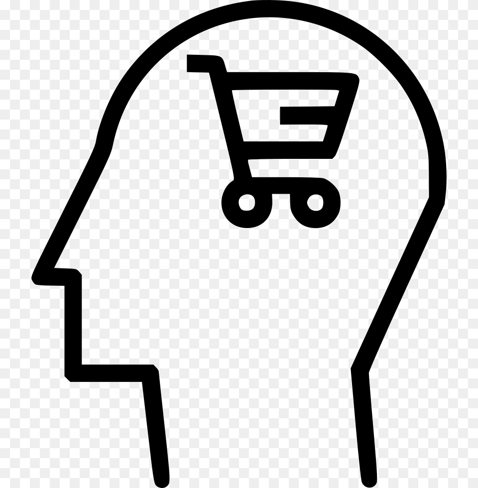 Human Mind User Brain Shop Discount Cart Sale Shopping Shopping Cart In Brain, Stencil, Symbol Png